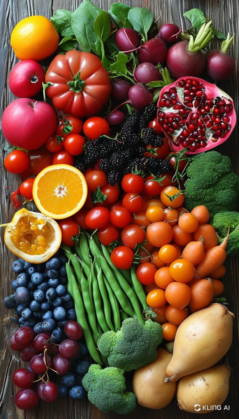 Gezonde, verse voeding op tafel